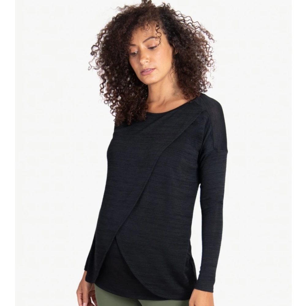Ingrid Long Sleeve Cross Front Nursing Maternity